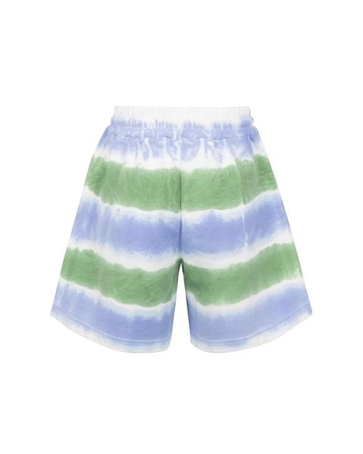 MSGM Blue Cotton Shorts