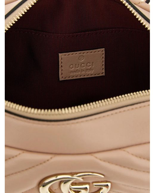 Gucci Natural 'Gg Marmont' Small Crossbody Bag