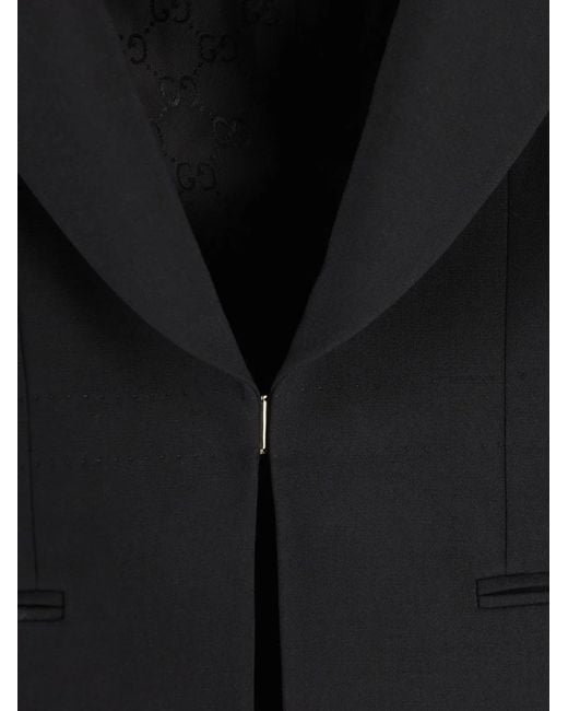 Gucci Black Wool Single-Breasted Jacket