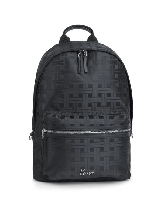 KENZO Black Backpack "Walls" for men