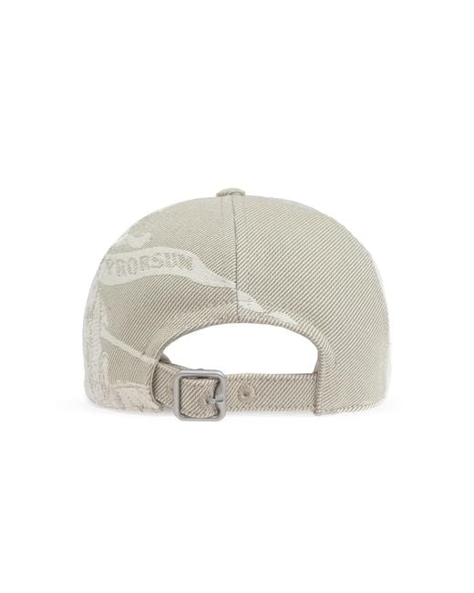 Burberry Natural Ekd Logo Baseball Cap for men