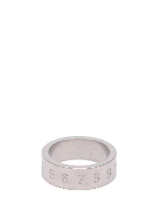 Maison Margiela Metallic 'Number Reference' Ring for men