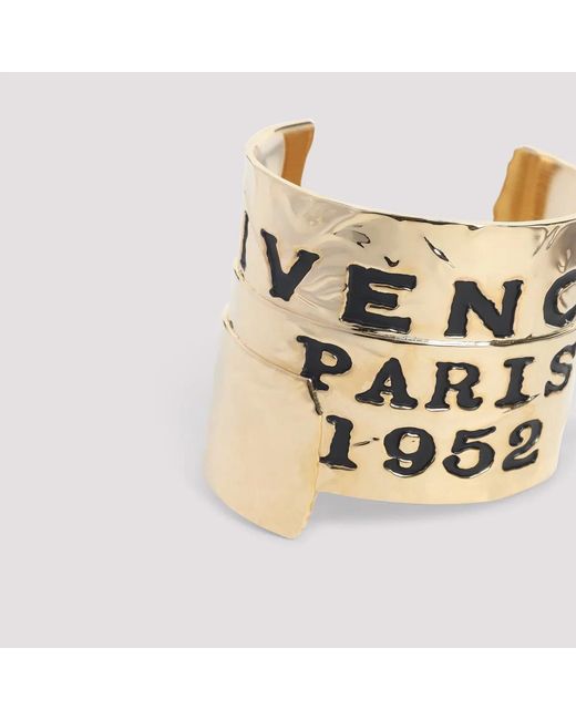 Givenchy Metallic Tape Textured Metal Cuff Bracelet