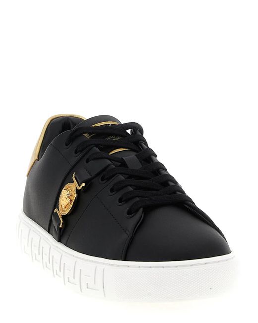 Versace Black 'Greca' Sneakers for men