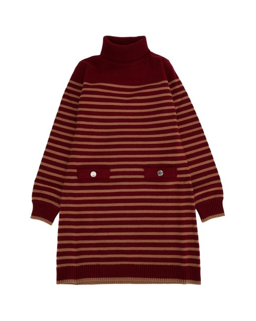 Twinset Red Abito A Righe
