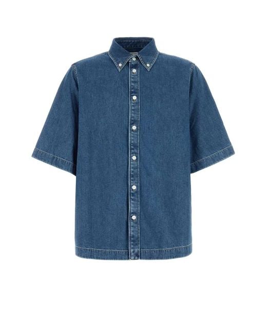 Bottega Veneta Blue Denim Shirt for men
