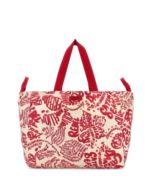 DSquared² Dsquared Printed Canvas Shopping Bag