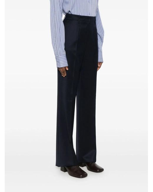 Max Mara Blue Wool Trousers