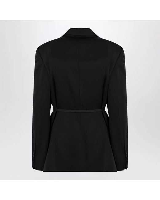 Balenciaga Black Jacket With Side Tie