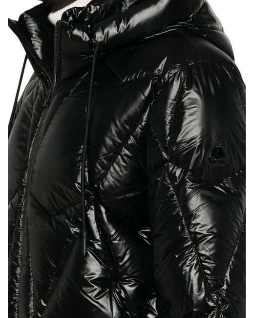 Moose Knuckles Black Iceberg Quilt Down Puffer Jacket for men