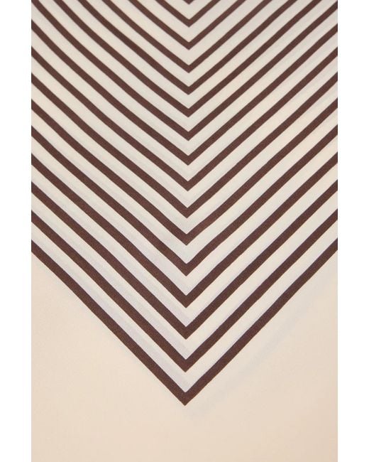 Totême  Metallic Silk Macadamia Scarf With Geometric Pattern