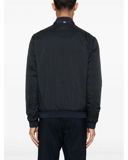 Herno Blue Zipped Blouson Jacket for men