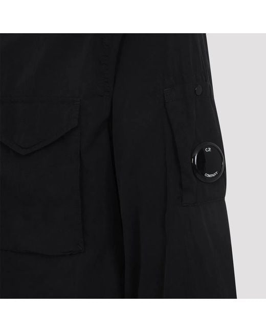 C P Company Black C.P.Company Chrome-R Polyamide Overshirt for men