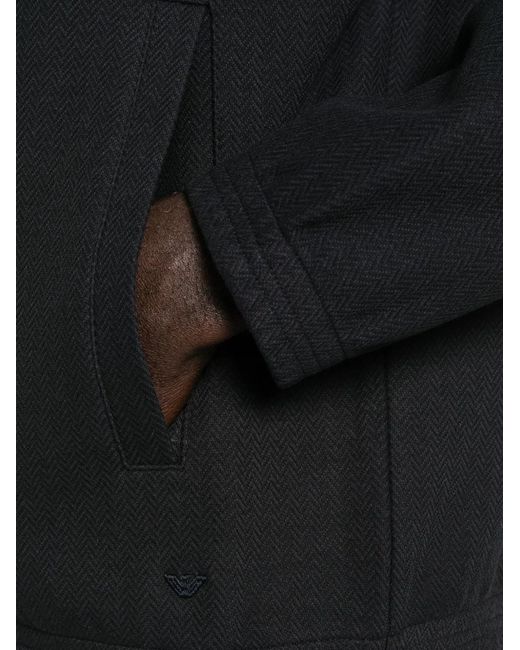 Emporio Armani Black Zipped Sweatshirt for men