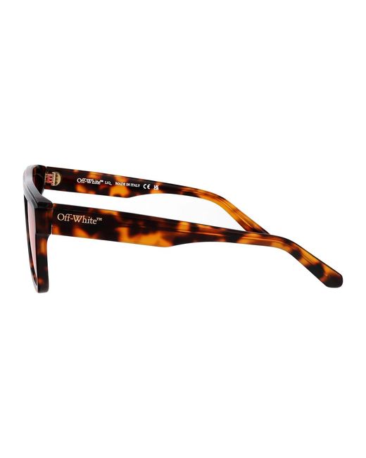 Off-White c/o Virgil Abloh Red Shiny Havana Acetate Sunglasses