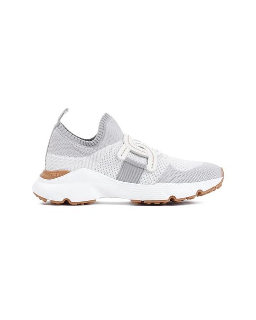 Tod's White Kate Knitted Sneakers