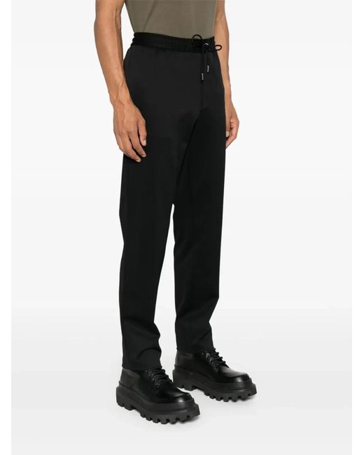 Moncler Black Technical Fabric Trousers for men