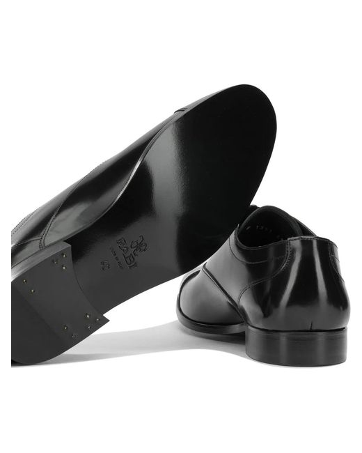 Fabi Black Leather Brogues for men