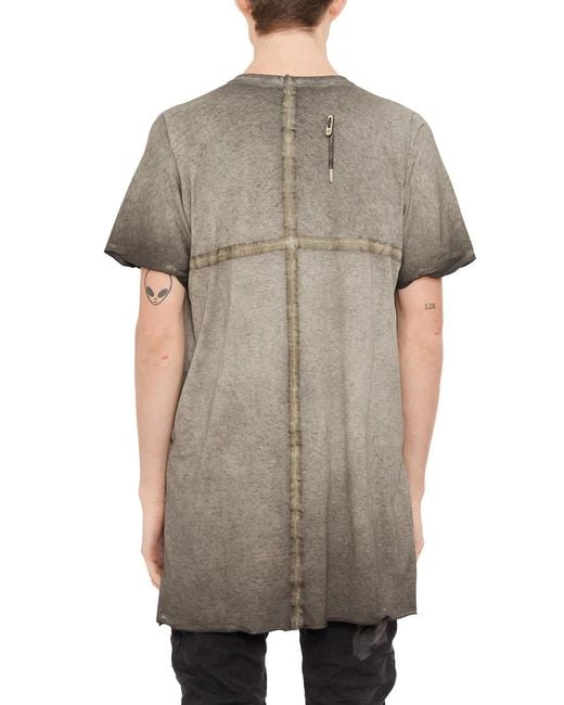 Boris Bidjan Saberi Gray Cotton T-Shirt for men