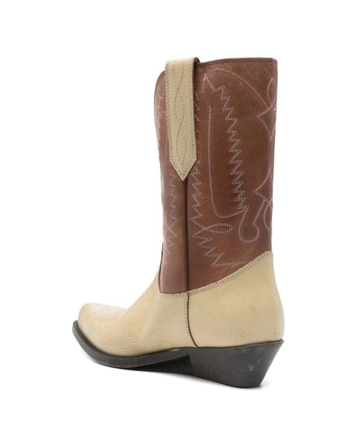 Golden Goose Deluxe Brand Brown Wish Star Leather Boots