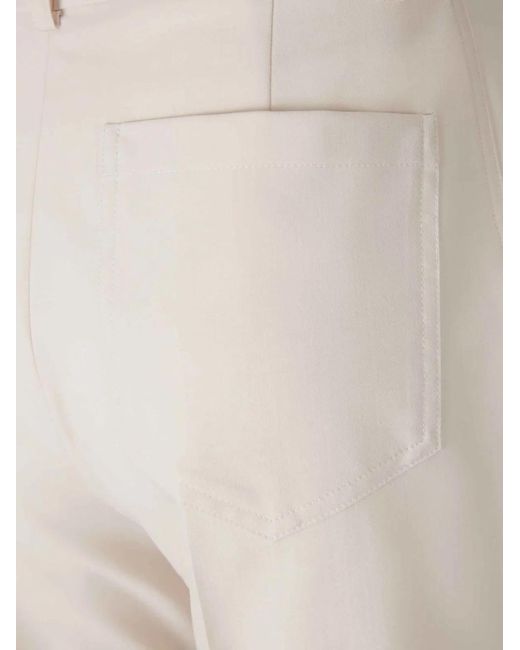 Victoria Beckham White Nude Alina Trousers
