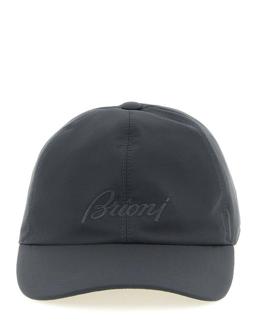Brioni Gray 'Performa' Fabric Cap for men