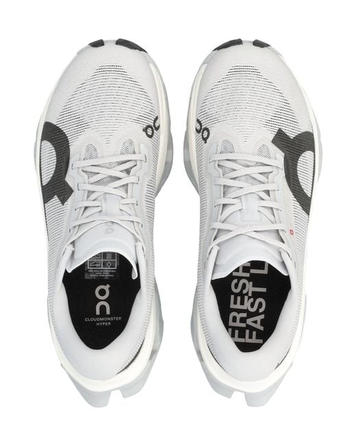 On Shoes Metallic Cloudmonster 3 Hyper Running Shoes Glacier for men
