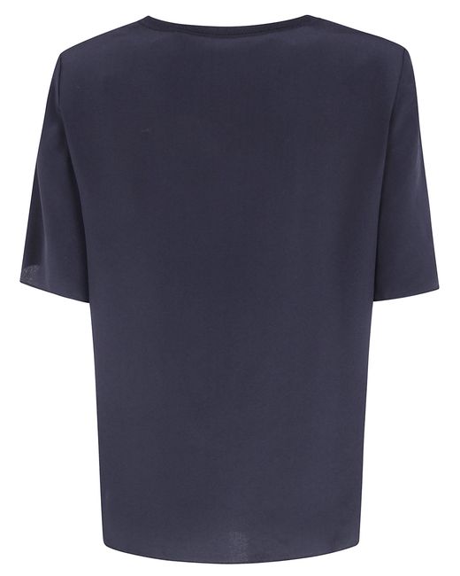 Joseph Blue "New Rubin" Crepe De Soie Top