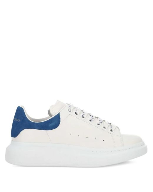 McQueen Men's Blue Leather Sneakers