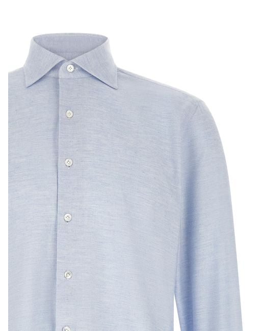 Borriello Blue Marechiaro Collar Shirt for men