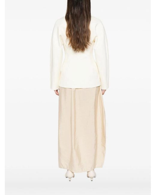 Jacquemus White La Veste Chale Wool Blend Jacket