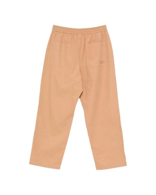 Maison Kitsuné White Maison Kitsuné Cotton Trousers for men