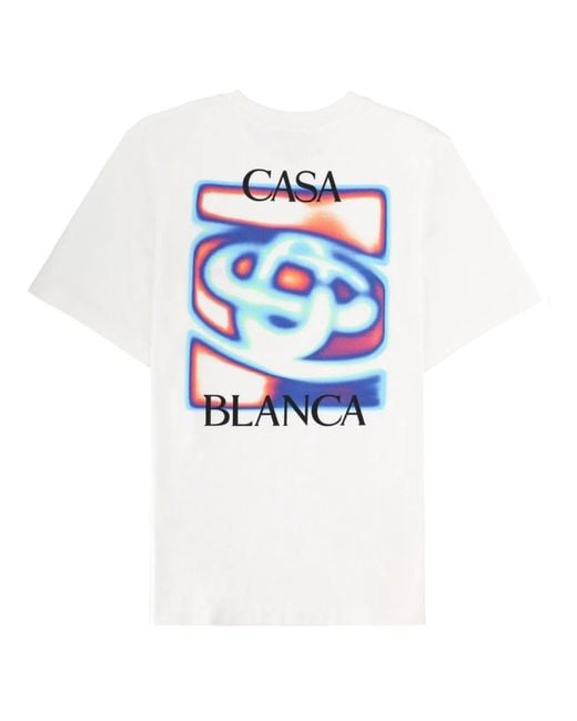 Casablanca White T-Shirt With Print for men