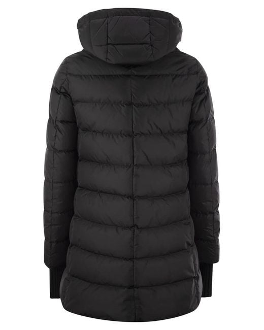Herno Black Medium Down Jacket With Hood