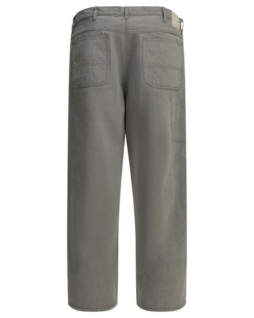 Beams Plus Gray Painter Cotton Linen Work Pants for men