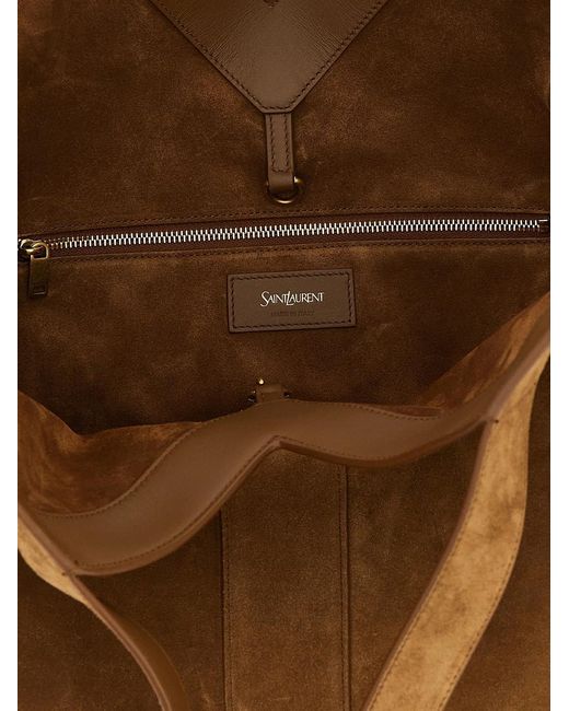 Saint Laurent Brown Calfskin Tote Bag