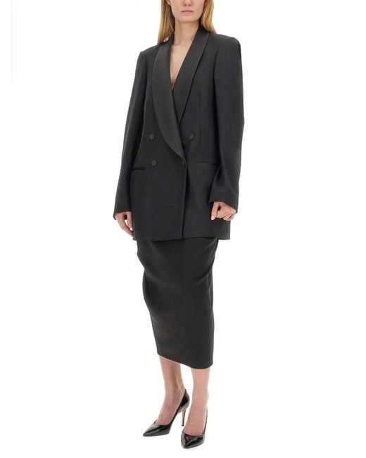 Dries Van Noten Black Doublebreasted Jacket