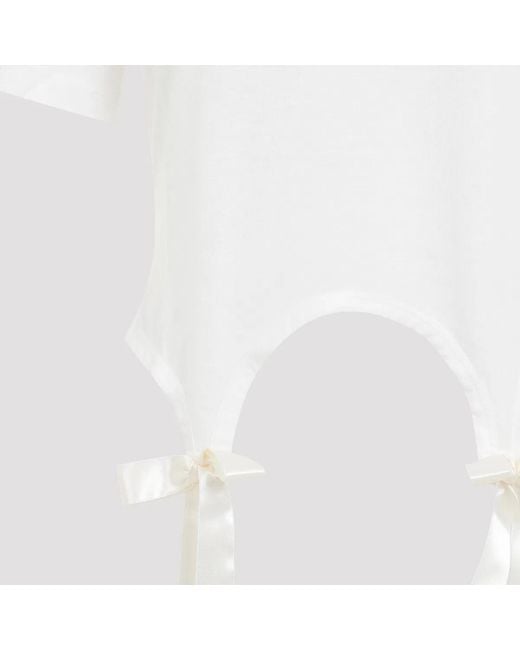Simone Rocha White Bow Tails Easy T