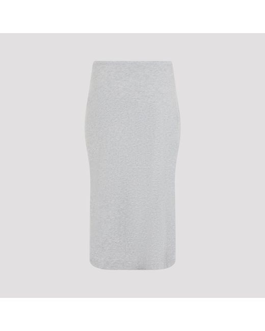 Dries Van Noten Gray Hemellana Midi Skirt