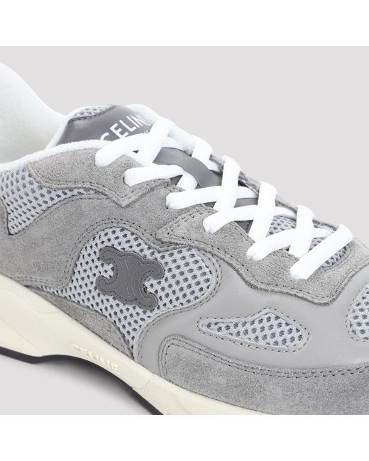 Céline White Ecru Low Lace Up Sneakers for men