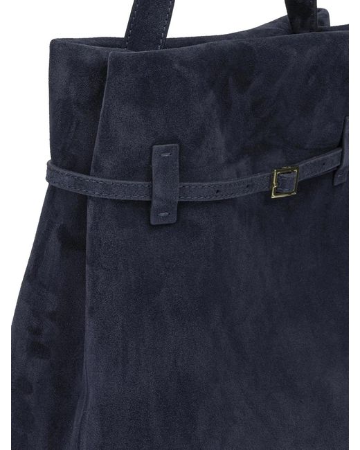 MANU Atelier Blue "Tote Du Jour" Medium Shoulder Bag