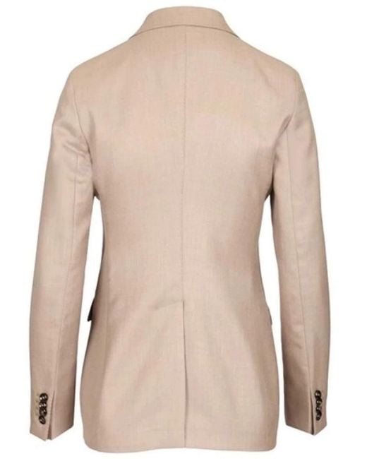 Tagliatore Natural Double-Breasted Notched Lapel Jacket