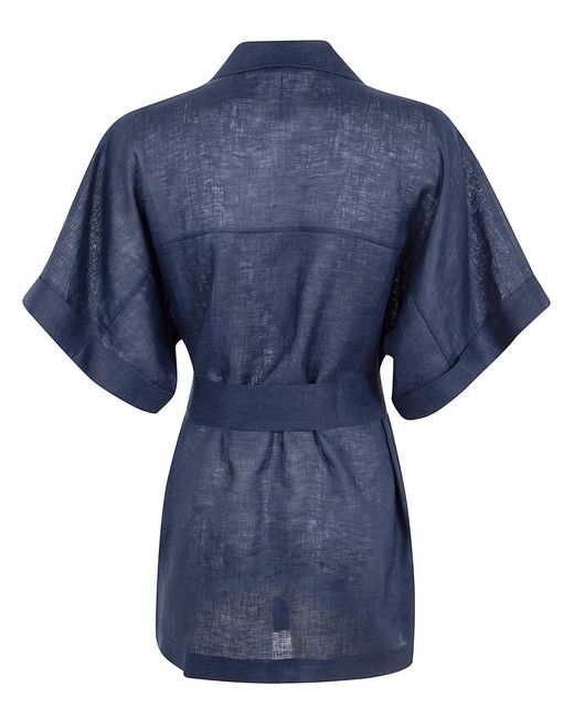 Liviana Conti Blue "Darnell" Belt Jacket