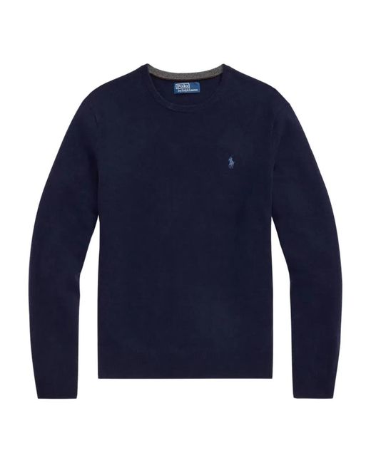 Polo Ralph Lauren Blue Wool Crew Neck Jumper for men