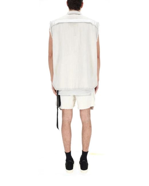 Rick Owens White Cotton Sports Jacket for men