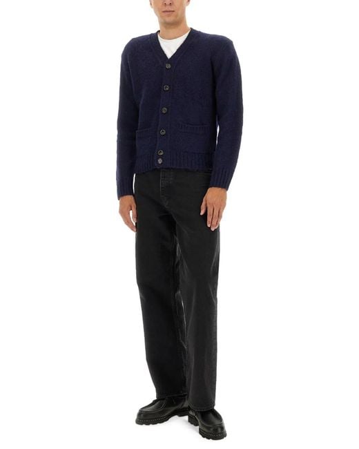 Aspesi Blue Cardigan for men