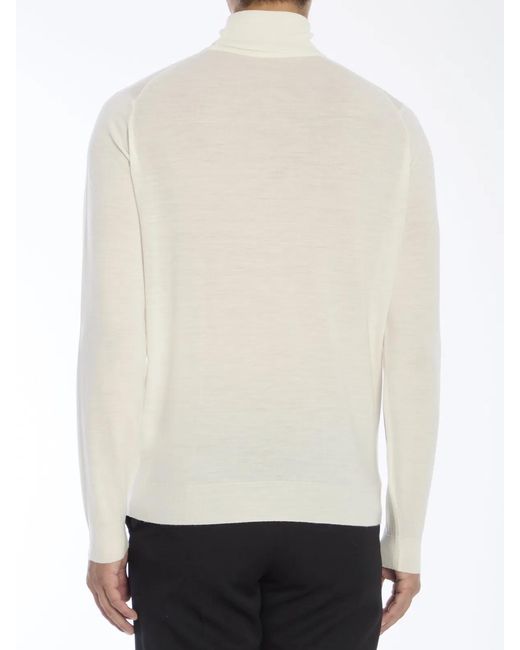 John Smedley White Cherwell Pullover for men