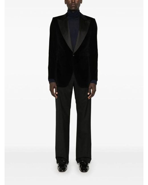 Dolce & Gabbana Black Dolce & Gabbana Suede Blazer for men