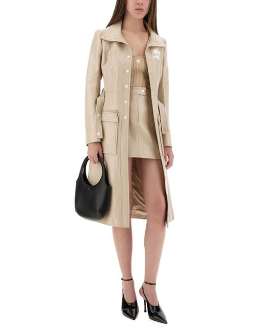 Courreges Natural Vinyl Mini Skirt "Reedition"