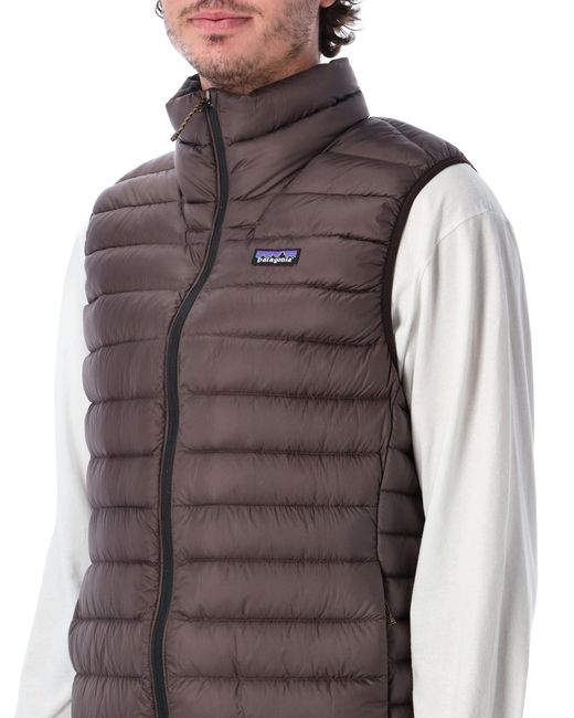 Patagonia Gray Down Sweater Padded Vest for men